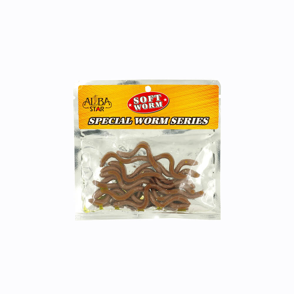 Albastar Soft Special Worm Sahte Kurt - KOYU KAHVERENGİ - 10CM