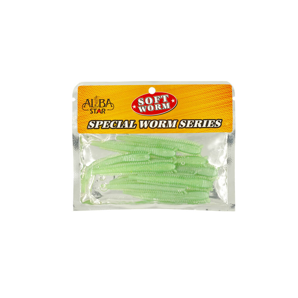 Albastar Special Worm Sahte Kurt - GLOW - 7CM