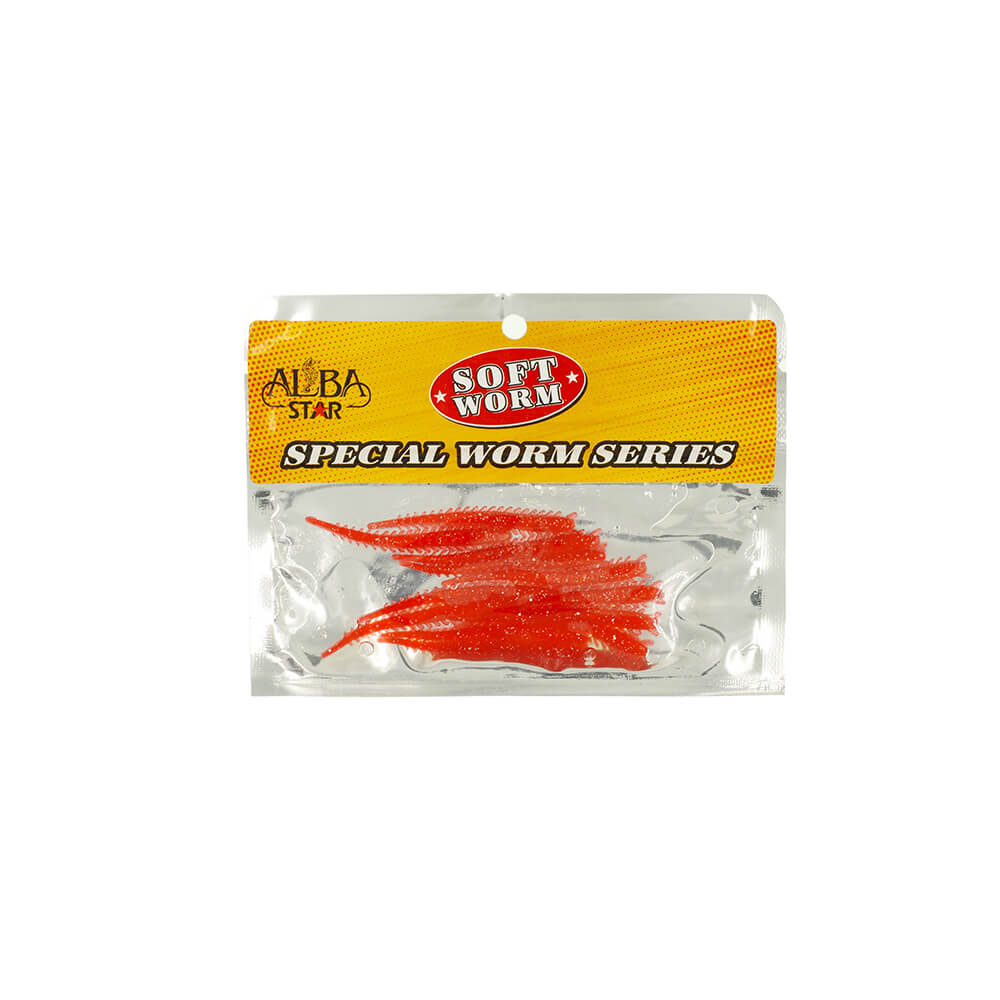 Albastar Special Worm Sahte Kurt - KIRMIZI - 7CM