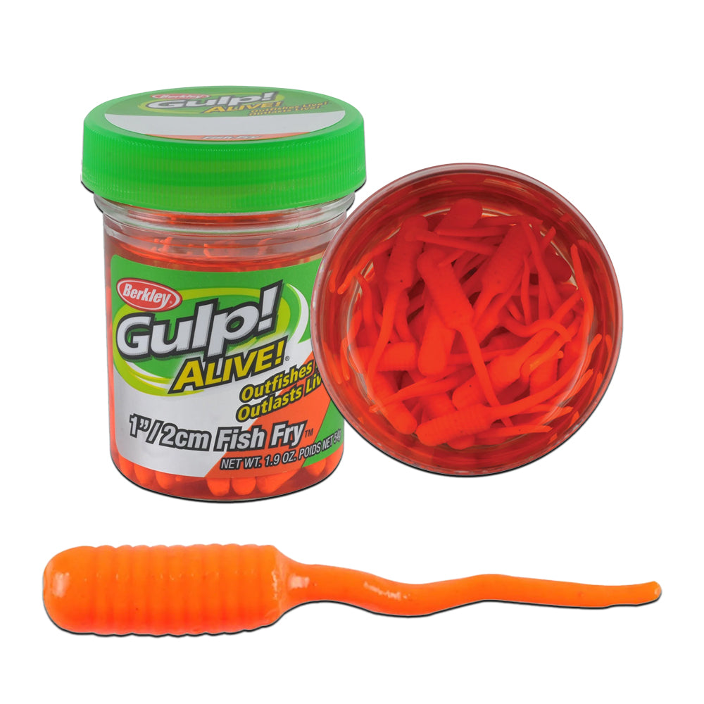 Berkley Gulp Alive Fish Fry - FLUORESCENT ORANGE - 2CM