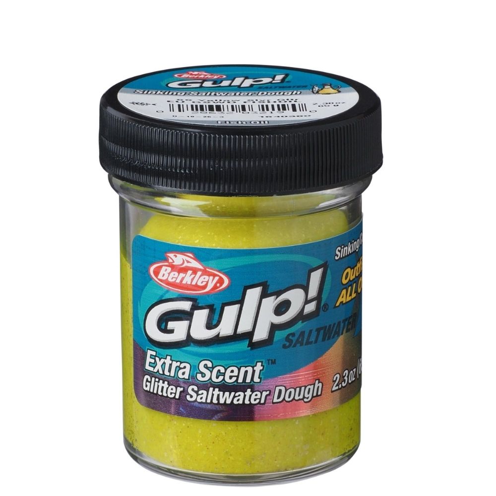 Berkley PowerBait Extra Scent Saltwater Hamur - FISHOIL-YELLOW SILVER - 50GR