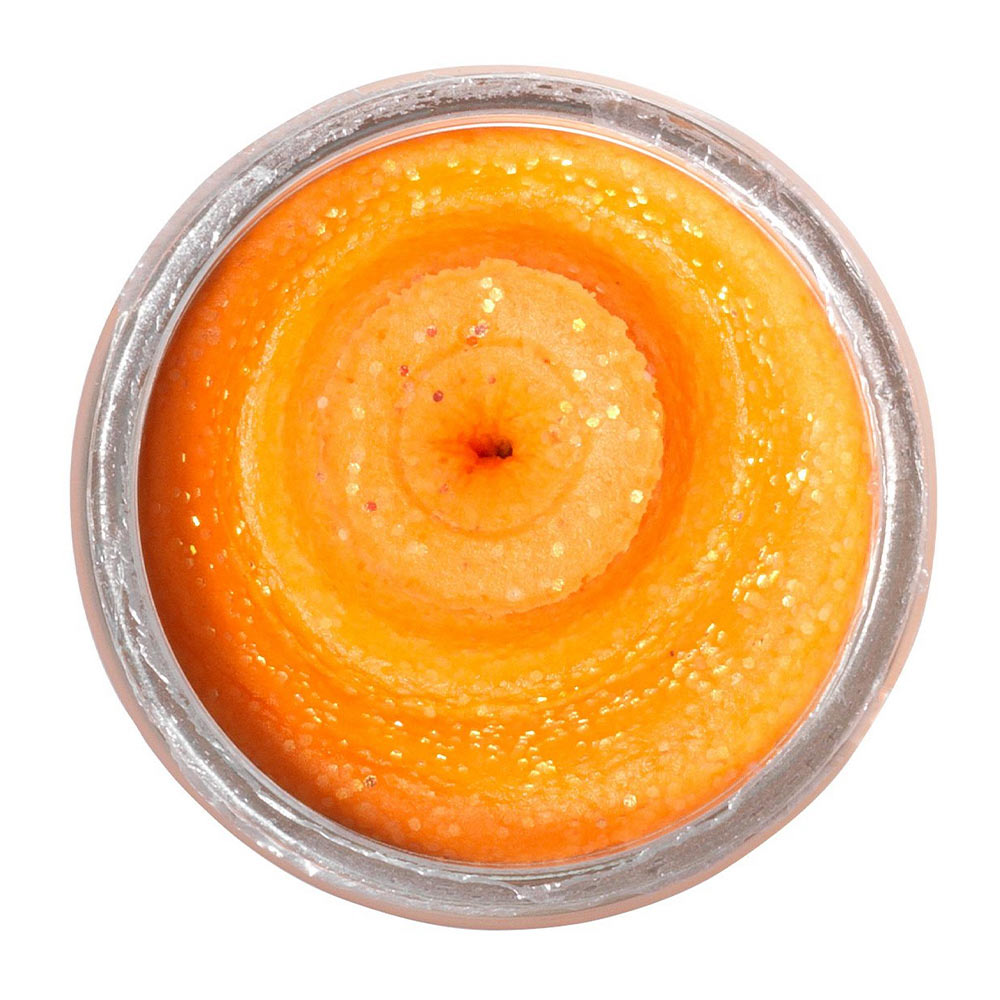 Berkley PowerBait Natural Scent Glitter Hamur Yem - FL.ORANGE - GARLIC - 50G