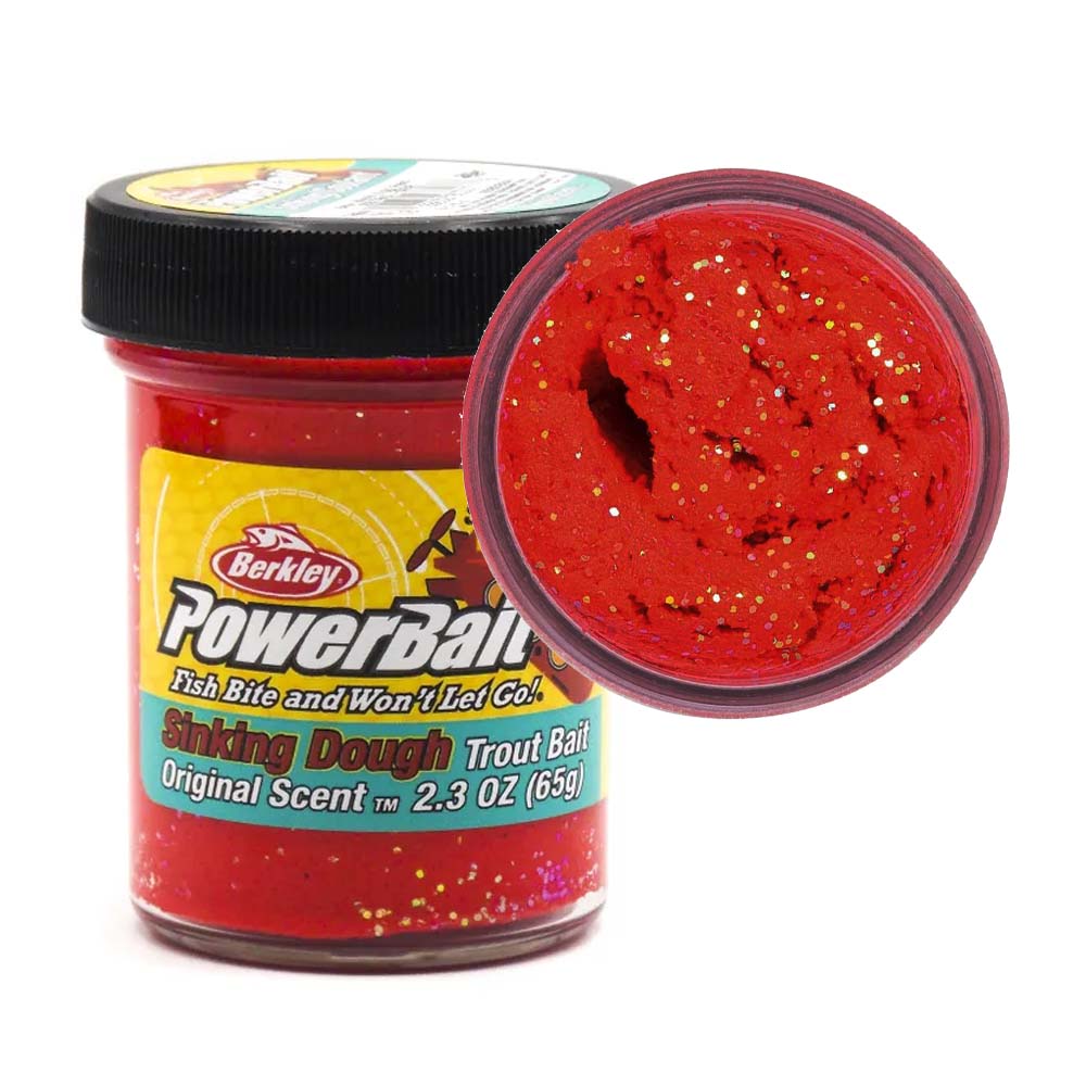 Berkley Powerbait Sinking Glitter Trout Bait Sahte Yem - SALMON EGG RED - 65G