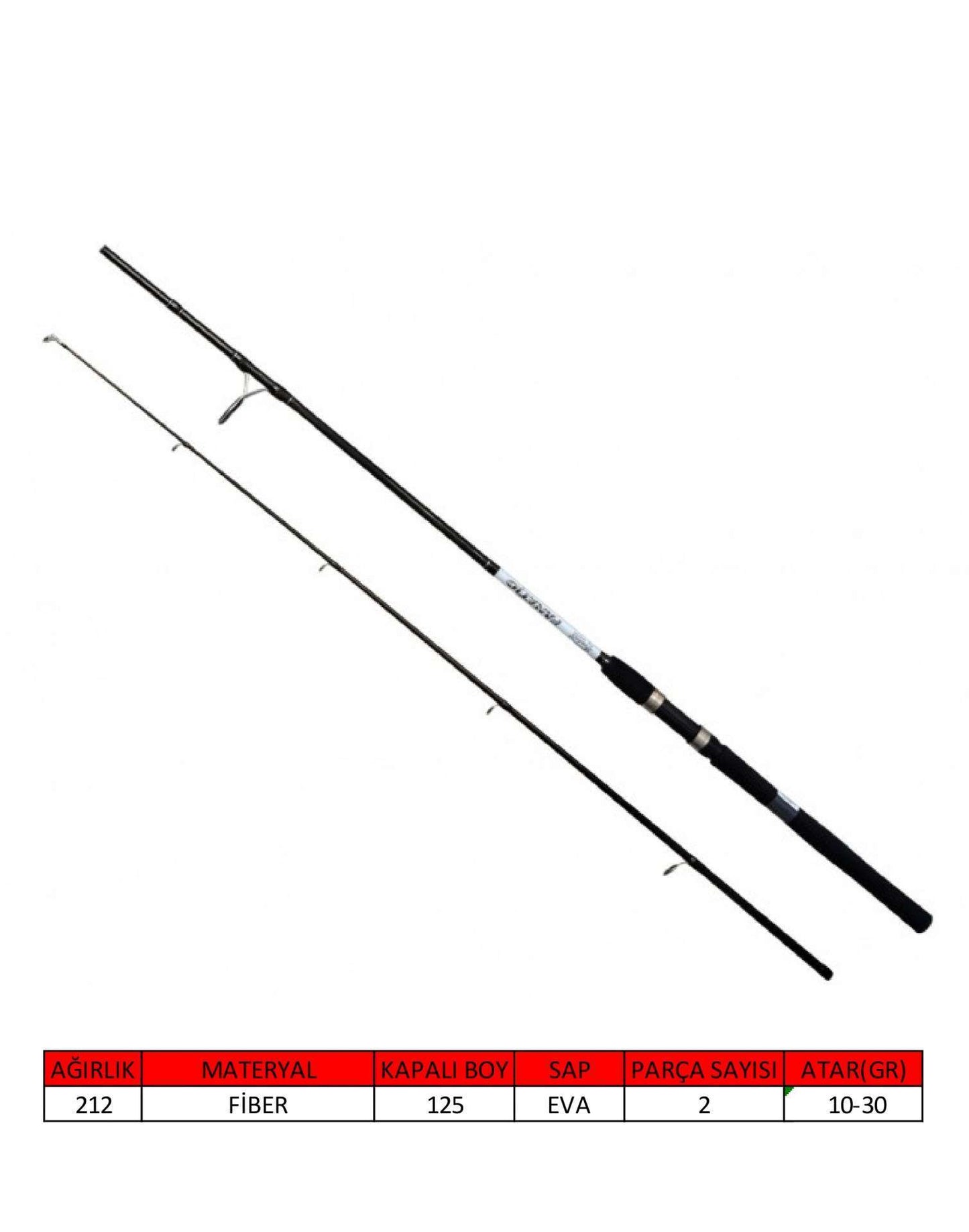 Captain 1458 Fanatic Spin 2 Parça Spin Kamış 10-30gr Atar - Standart - 270 CM