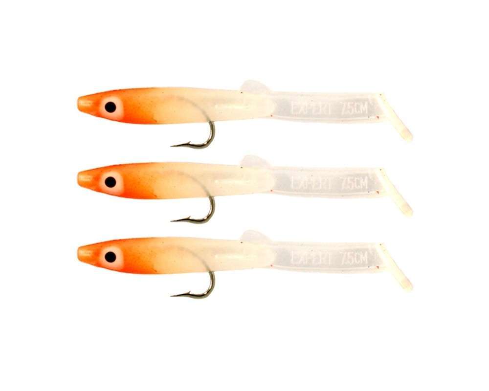 Captain 3525 Eel Fish 75cm Silikon Zargana Suni Yem 3lü Paket - E06 ORANGE