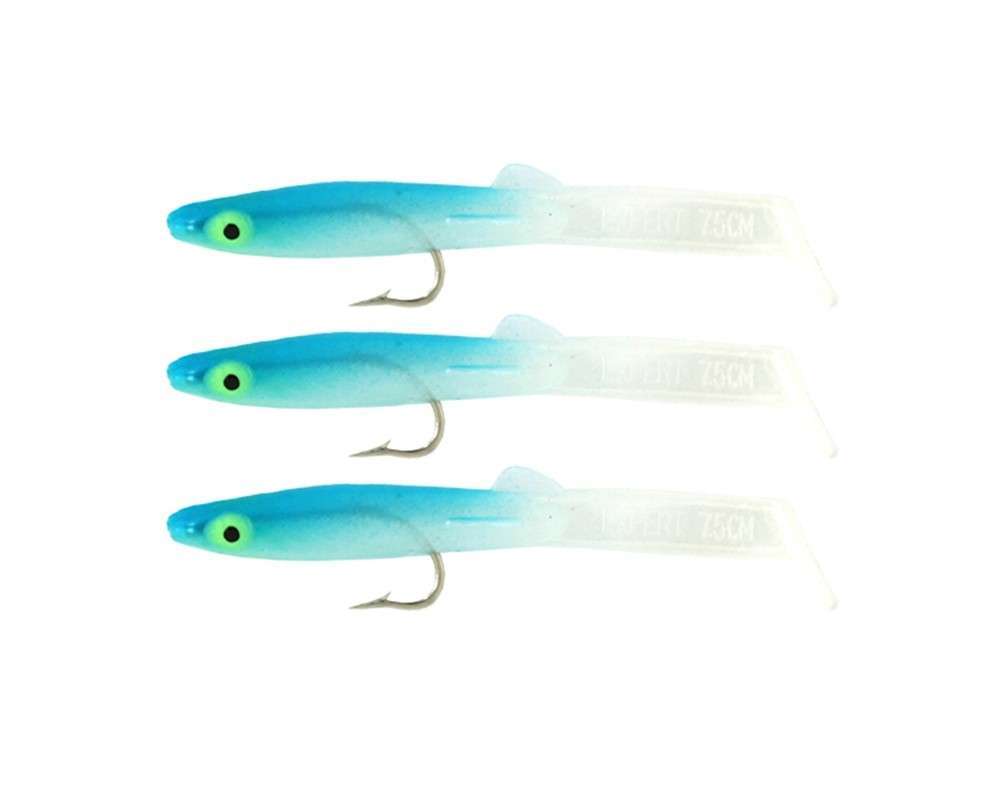 Captain 3525 Eel Fish 75cm Silikon Zargana Suni Yem 3lü Paket - E23 BLUE