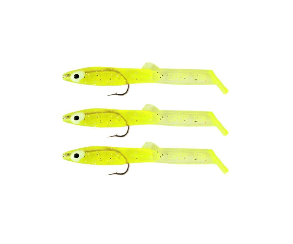 Captain 3526 Eel Fish 5cm Silikon Zargana Suni Yem 3lü Paket - E01 YELLOW