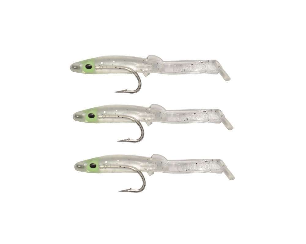 Captain 3526 Eel Fish 5cm Silikon Zargana Suni Yem 3lü Paket - E02 SILVER