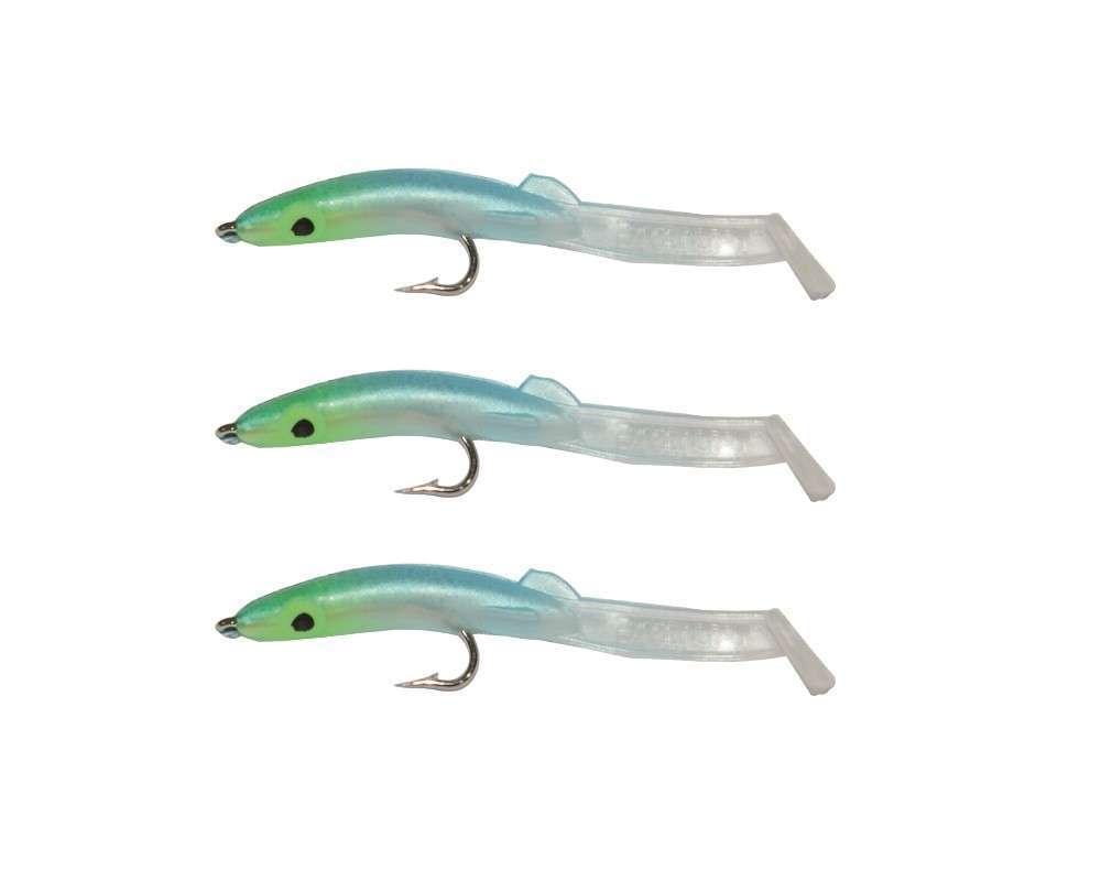 Captain 3526 Eel Fish 5cm Silikon Zargana Suni Yem 3lü Paket - E23 BLUE