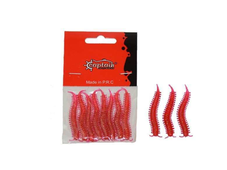 Captain 3564 Ajibishi Silk Worm 55cm LRF Silikon Yem 8li Set - 2