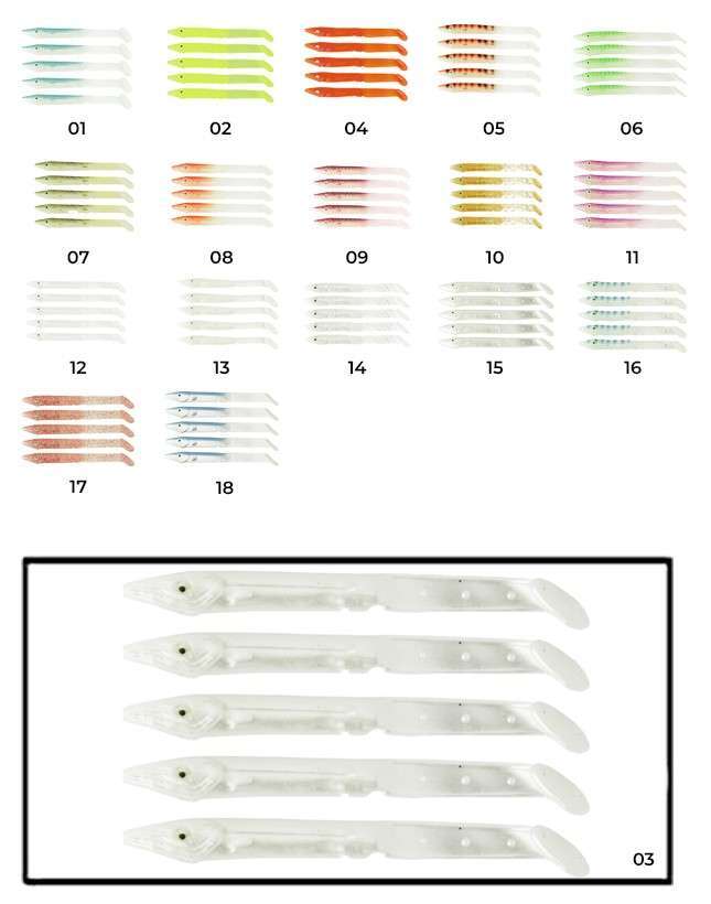 Captain 3598 Elegant 10cm Silikon Zargana 5li Paket Suni Yem - 03