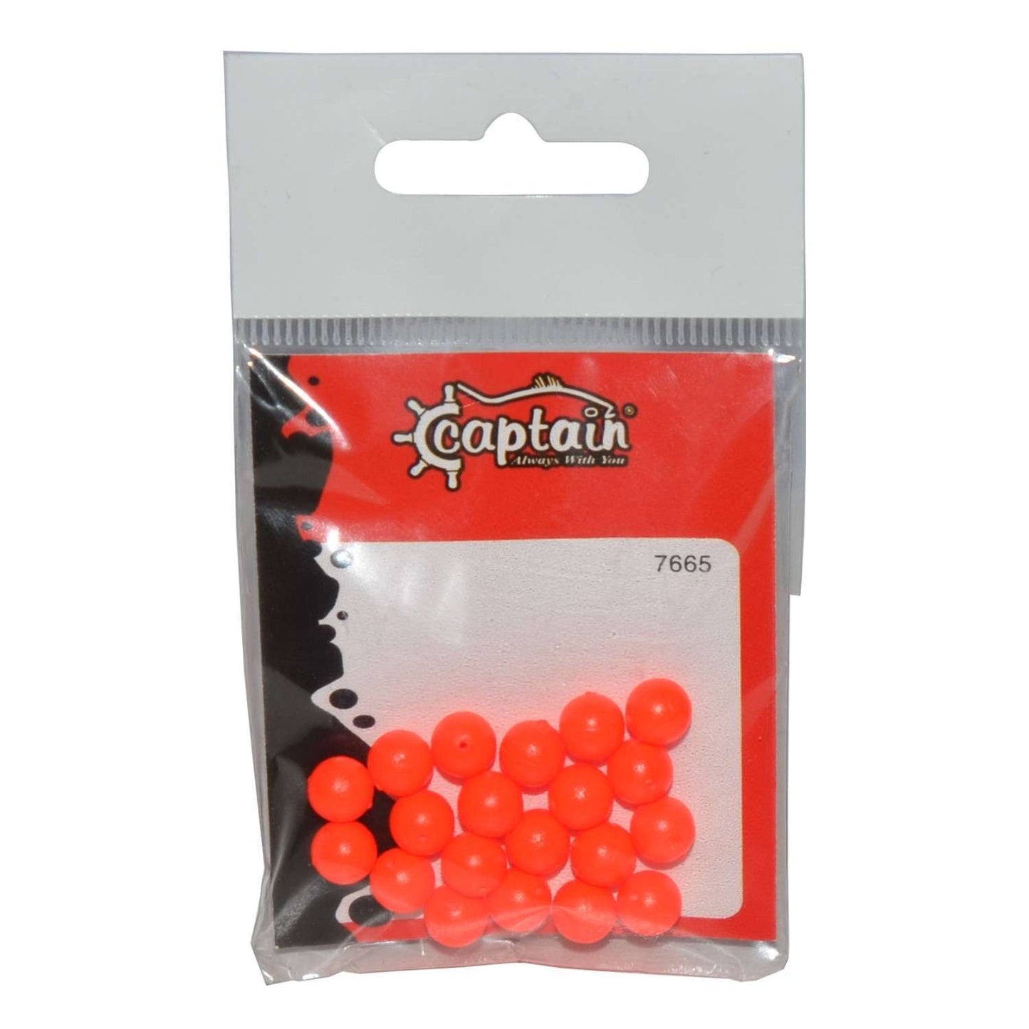 Captain 7665 Renkli Boncuk Yuvarlak 75mm Silikon Boncuk 20li Paket - KıRMıZı
