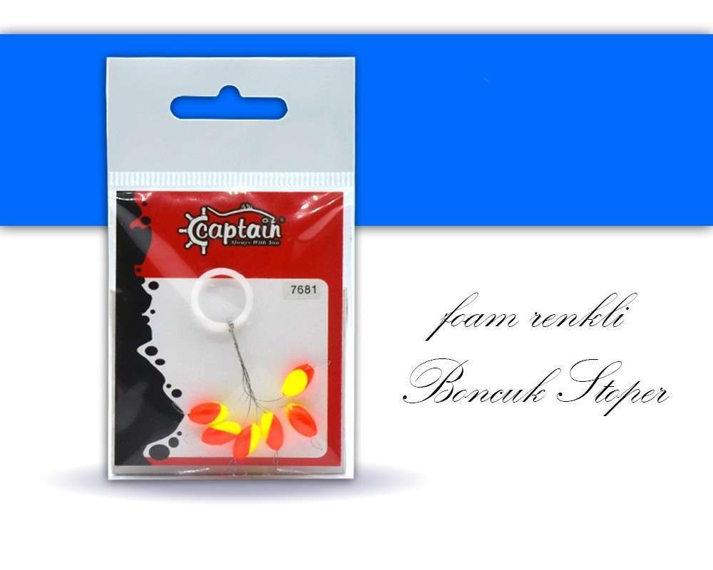 Captain 7681 Renkli Boncuk Oval Köpük Boncuk 6lı Paket - Standart - 5.6X11 MM