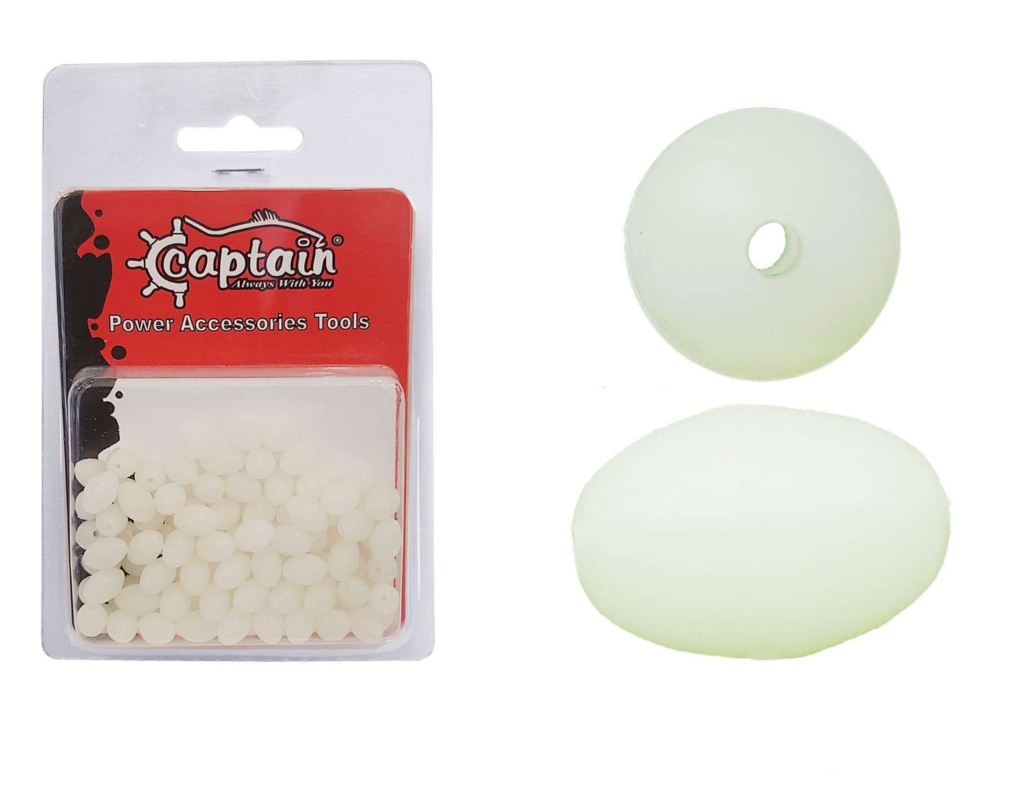Captain Glow Boncuk Oval Çapari ve Takım Boncuğu 100lü Paket - Standart - 5 MM