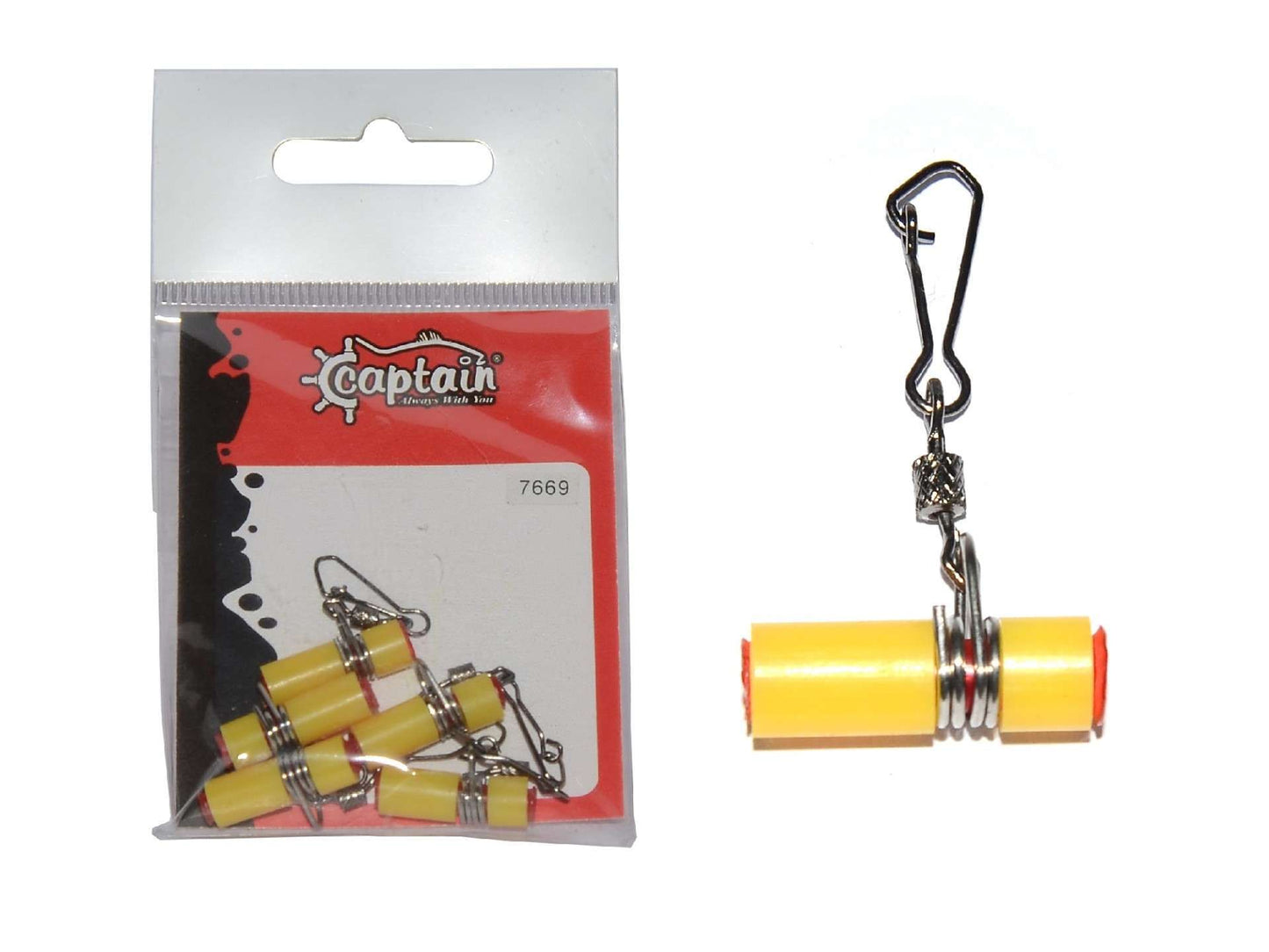 Captain Surf Atış Klipsi Tube Virbel 5li Set - SARı