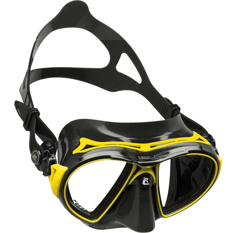 Cressi Air Dalış Maskesi - BLACK-BLACK-YELLOW