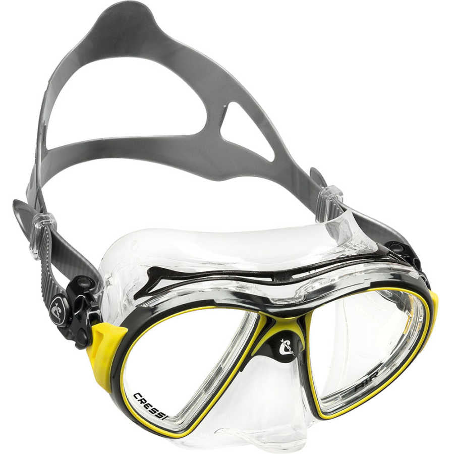Cressi Air Dalış Maskesi - CRYSTAL-BLACK-YELLOW