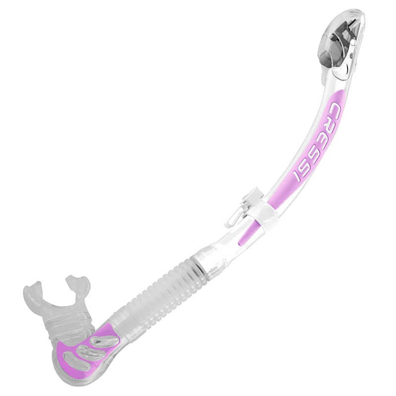 Cressi Alpha Ultra Dry Şnorkel - CLEAR-WHITE-LILAC