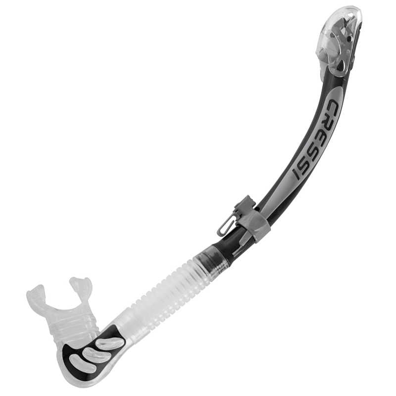 Cressi Alpha Ultra Dry Şnorkel - CLEAR-BLACK-SILVER