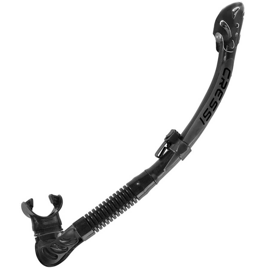 Cressi Alpha Ultra Dry Şnorkel - BLACK-BLACK-SILVER