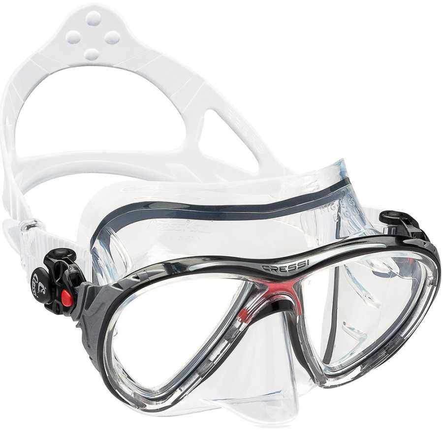 Cressi Big Eyes Evolution Dalış Maskesi - CLEAR-CLEAR-RED