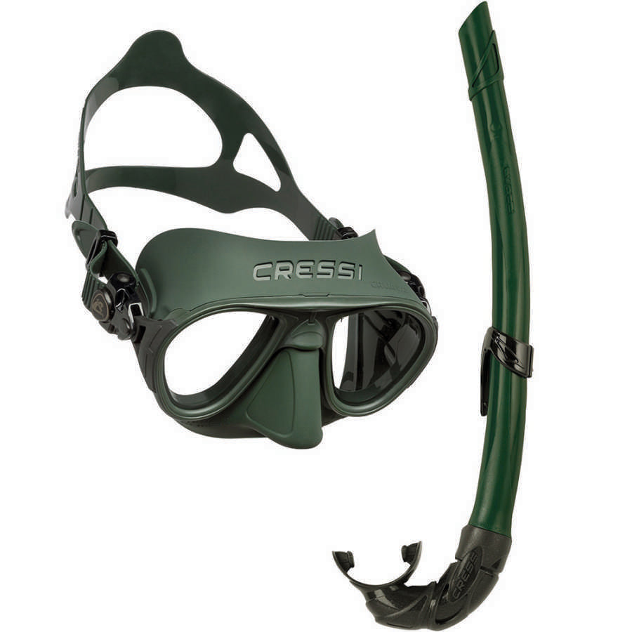 Cressi Calibro Maske Corsica Şnorkel Seti - GREEN