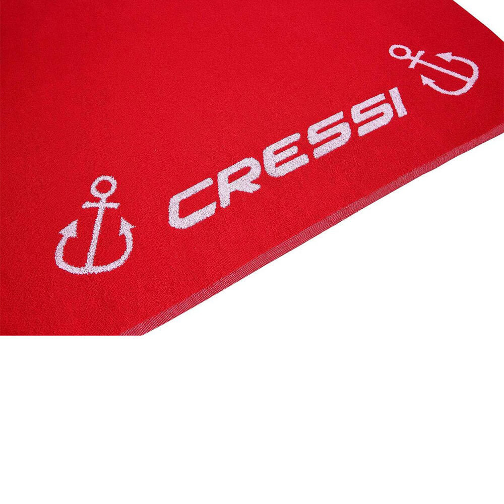 Cressi Cotton Frame Yüzde Yüz Pamuklu Plaj Havlusu - RED - 90X180CM