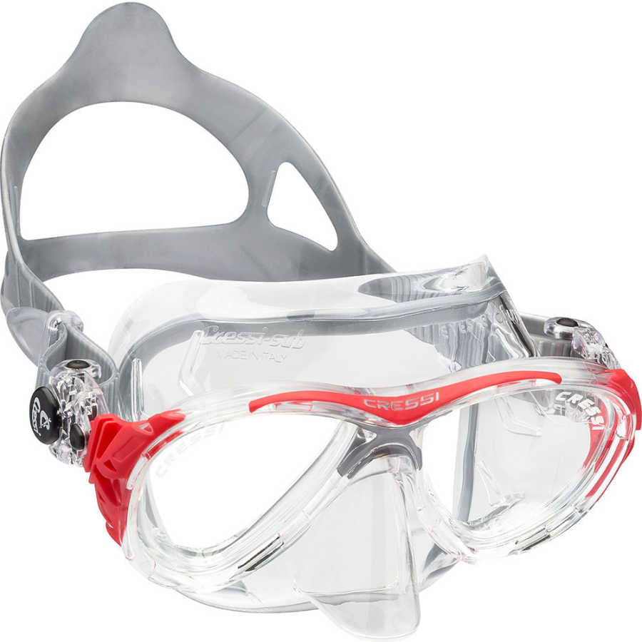 Cressi Eyes Evolution Crystal Dalış Maskesi - CLEAR-RED