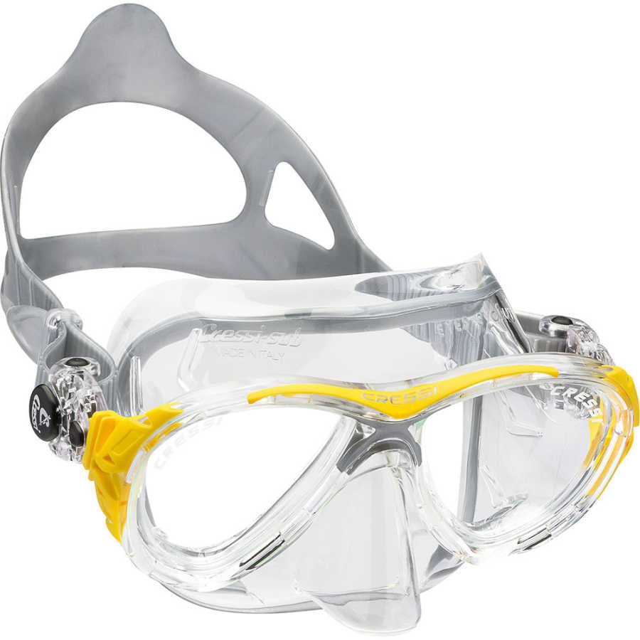 Cressi Eyes Evolution Crystal Dalış Maskesi - CLEAR-YELLOW