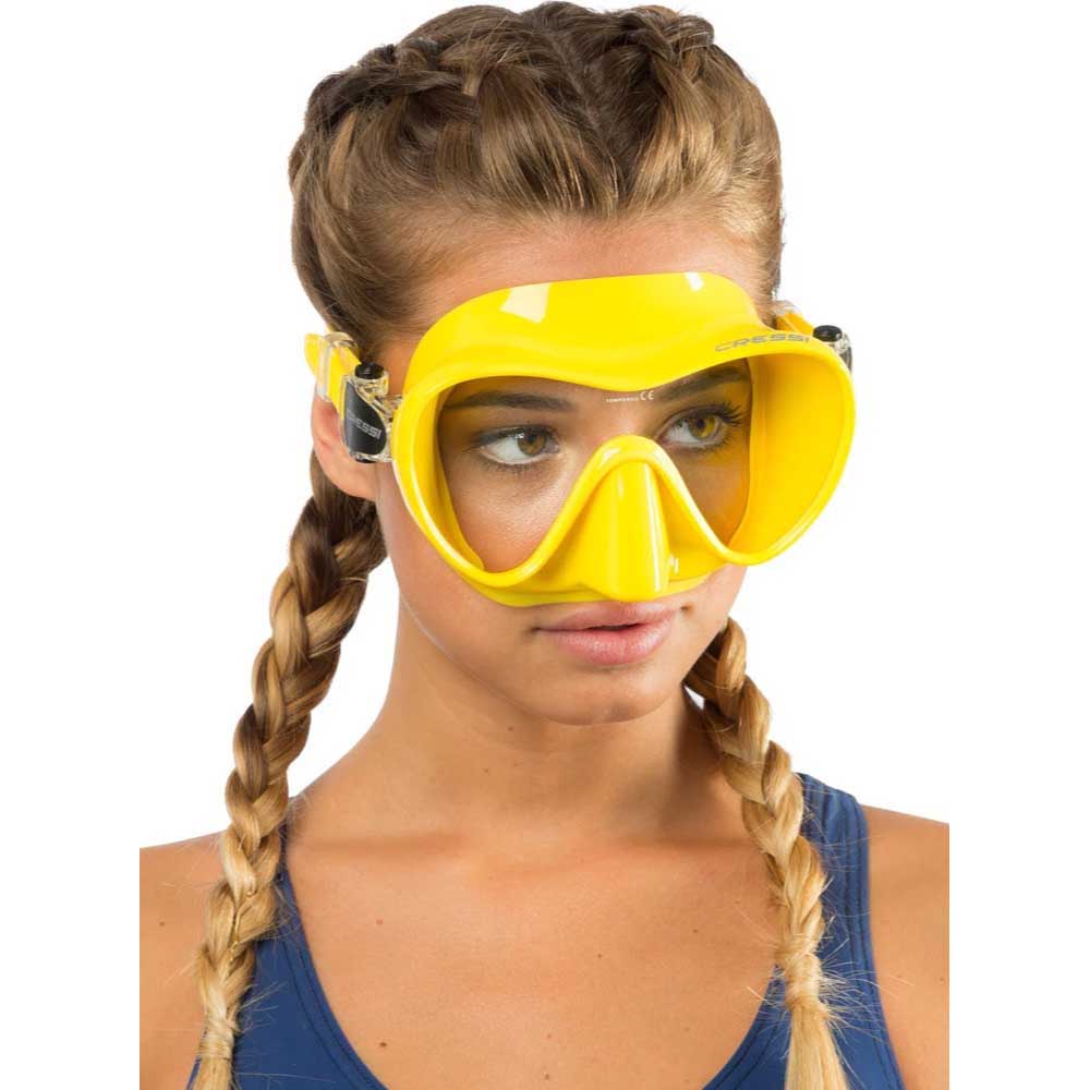 Cressi F1 Frameless Dalış Maskesi - YELLOW-YELLOW - YETİŞKİN