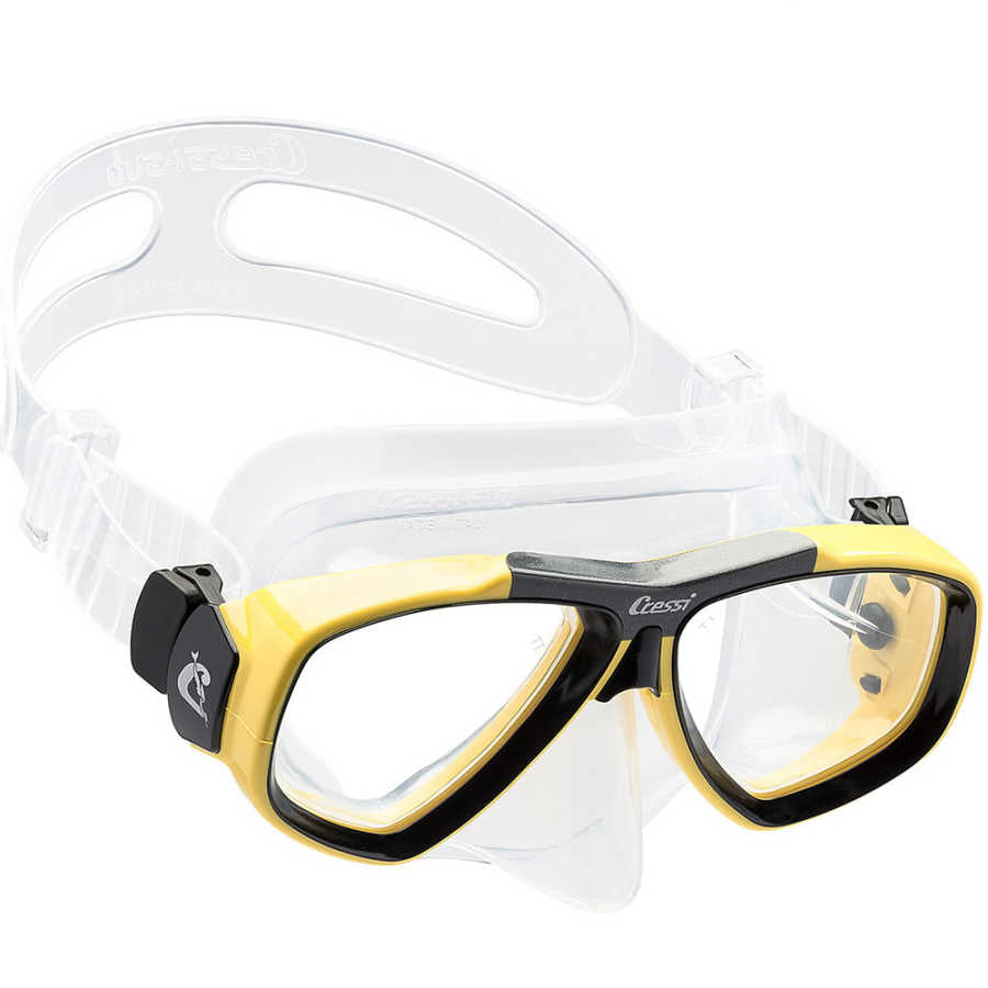 Cressi Focus Dalış Maskesi - CLEAR-YELLOW