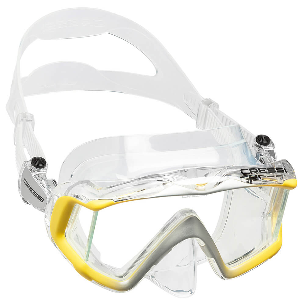 Cressi Liberty Triside Dalış Maskesi - CLEAR - YELLOW
