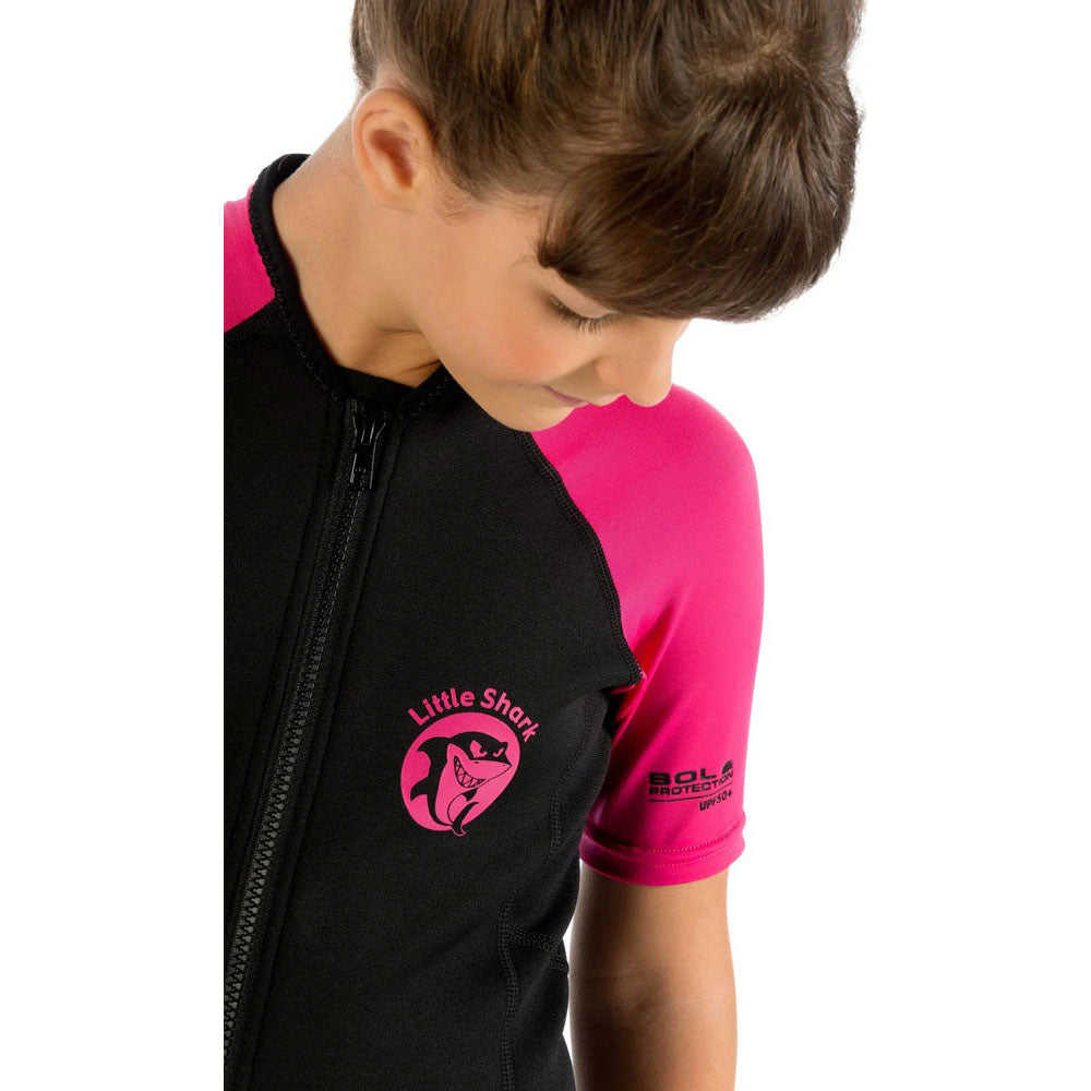 Cressi Little Shark Junior Shorty Dalış Elbisesi - BLACK / PINK - 2MM - 5/6 YAŞ