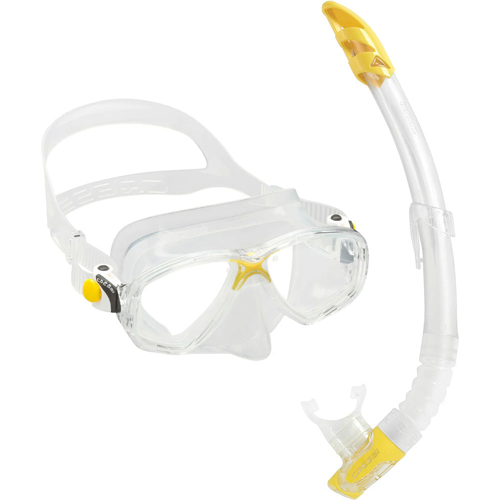 Cressi Marea Maske Gamma Şnorkel Seti - CLEAR-YELLOW