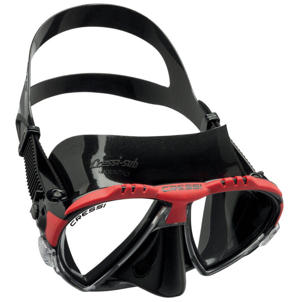 Cressi Matrix Dalış Maskesi - BLACK-RED