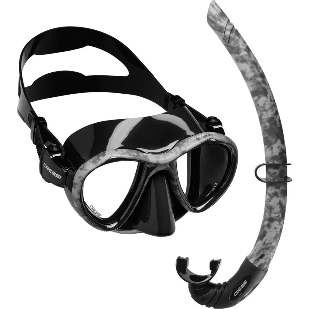Cressi Metis Maske - Corsica Şnorkel Set - BLACK CAMO