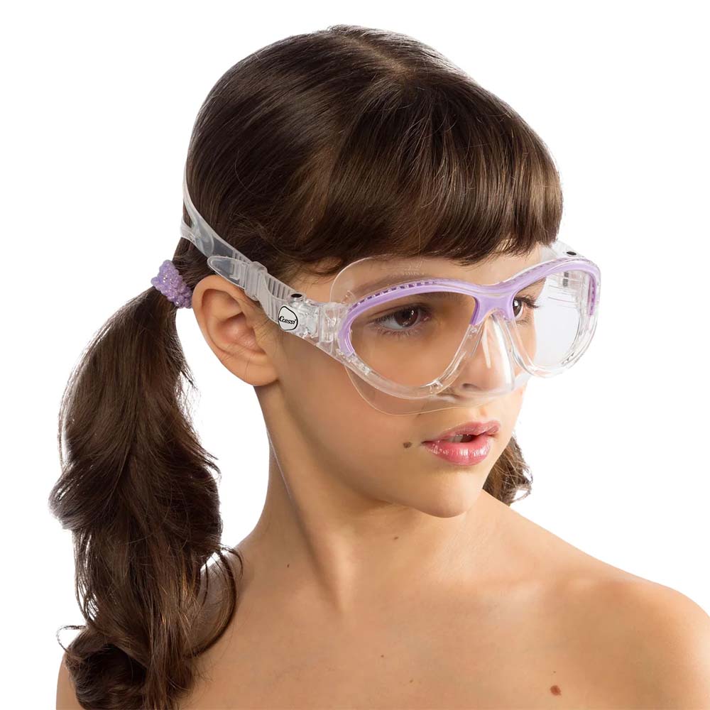 Cressi Moon Çocuk Yüzme ve Dalış Maskesi - CLEAR - LILAC - 5-10 YAŞ