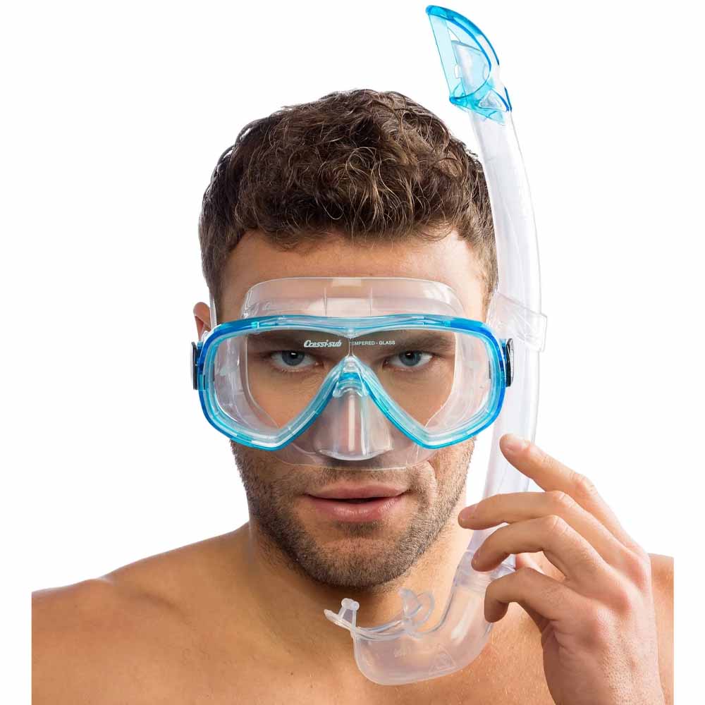 Cressi Onda Maske Mexico Şnorkel Seti - CLEAR-AQUAMARINE