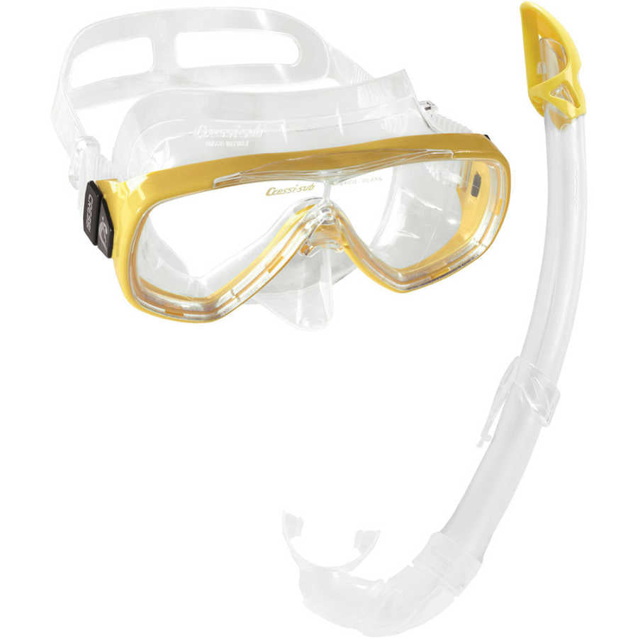 Cressi Onda Maske Mexico Şnorkel Seti - CLEAR-YELLOW