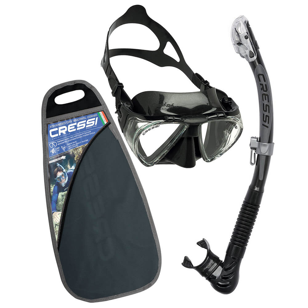 Cressi Penta - Alpha Maske Şnorkel Set - BLACK - BLACK