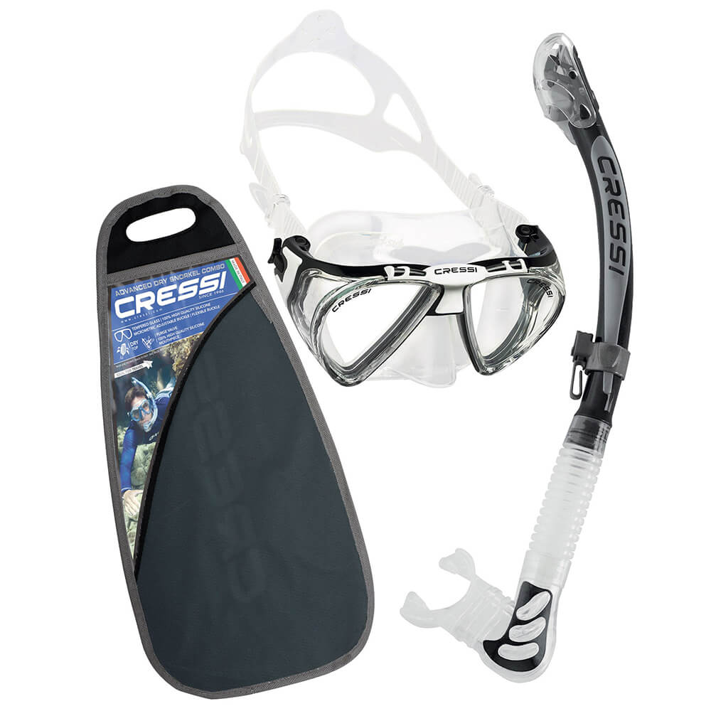 Cressi Penta - Alpha Maske Şnorkel Set - CLEAR - BLACK