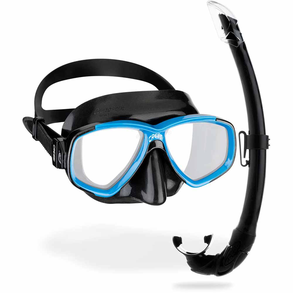 Cressi Perla Maske Mexico Şnorkel Seti - BLACK-BLUE