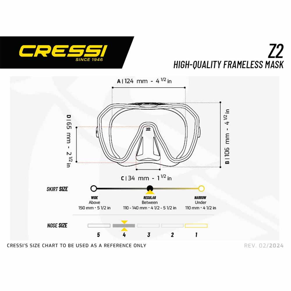 Cressi Z2 Dalış Maskesi - CLEAR
