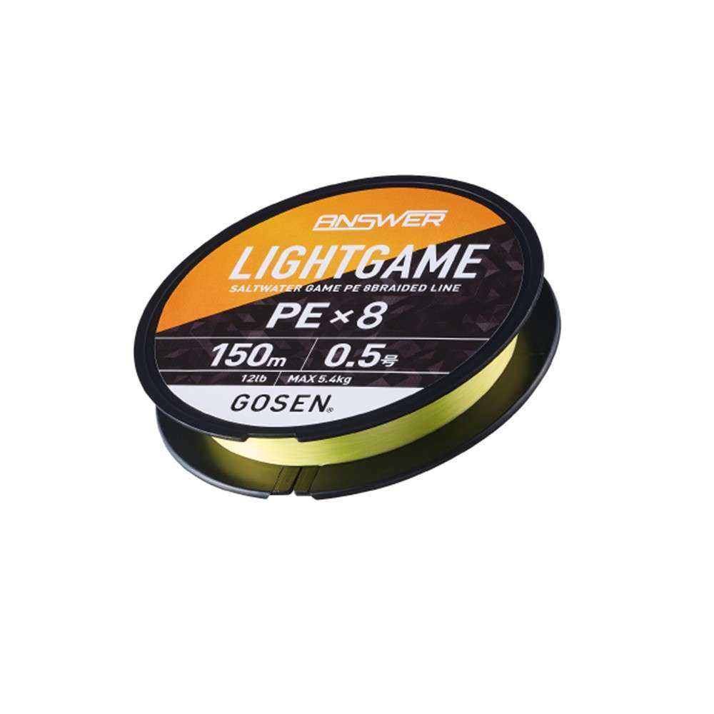 Gosen Answer Light Game PE8 Örgü LRF İpi 150mt Coctail Yellow - Standart - 0.4 PE