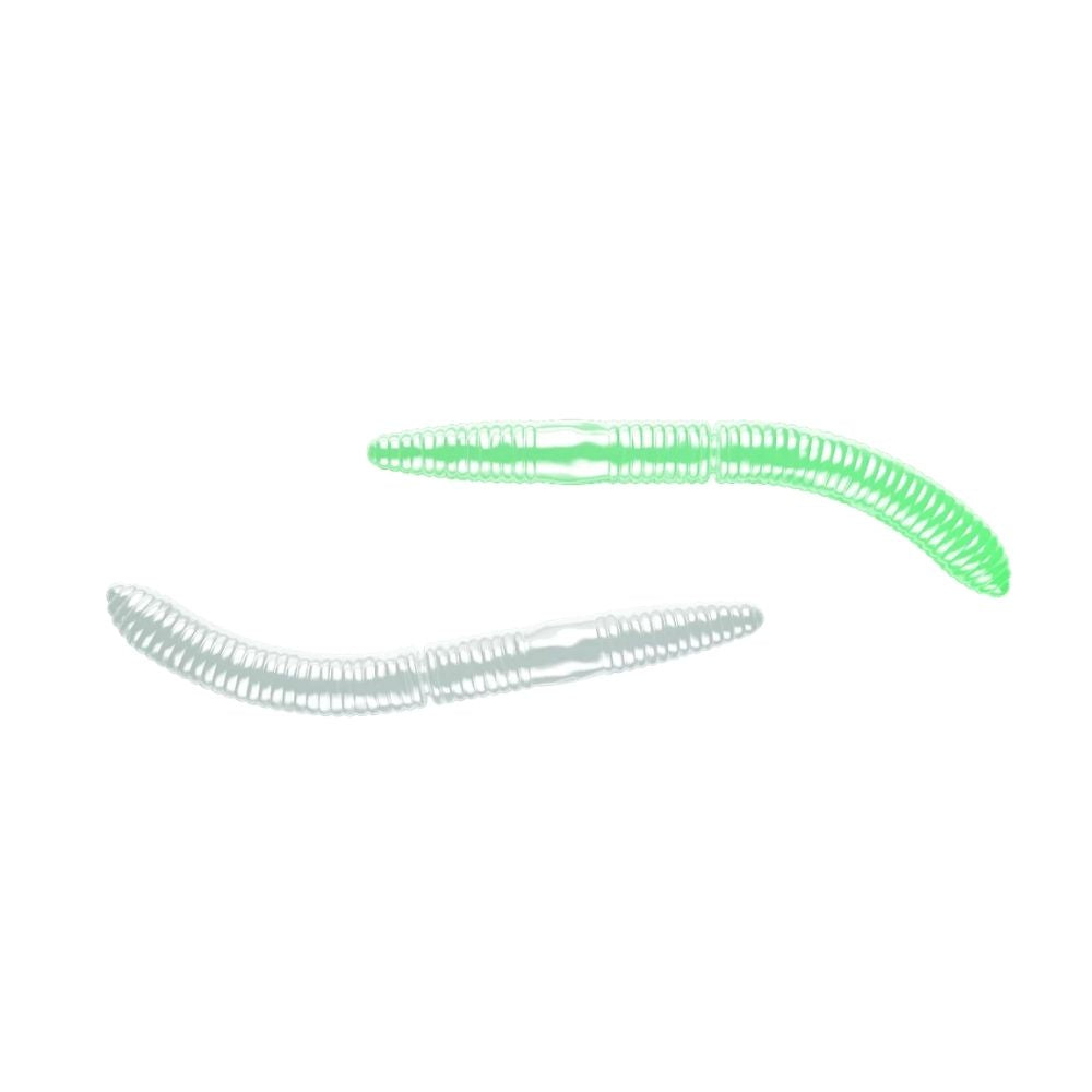 Libra Lures Fatty D’Worm Suni Yem - 000-GLOW GREEN CHEESE - 65MM