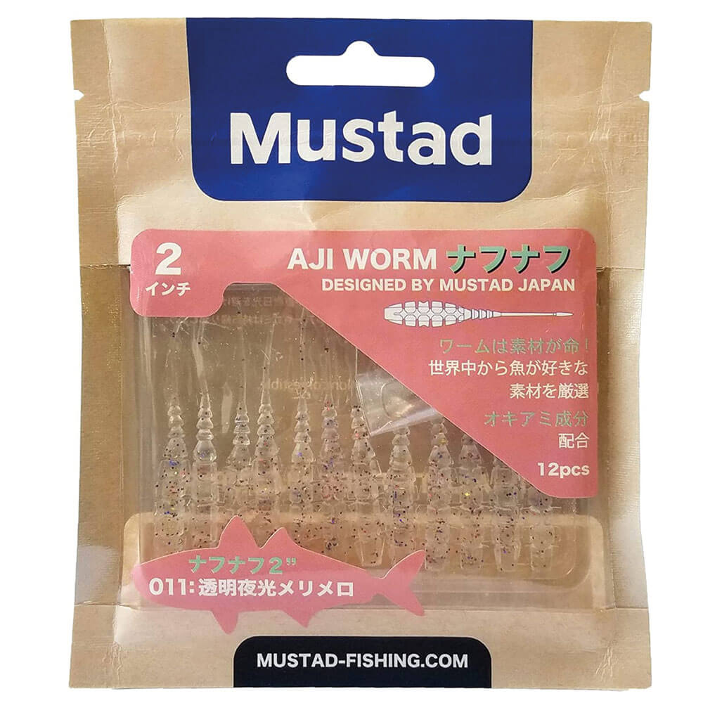 Mustad Aji Worm Naf-Naf Sahte Kurt - 011 - 5CM - 12Lİ