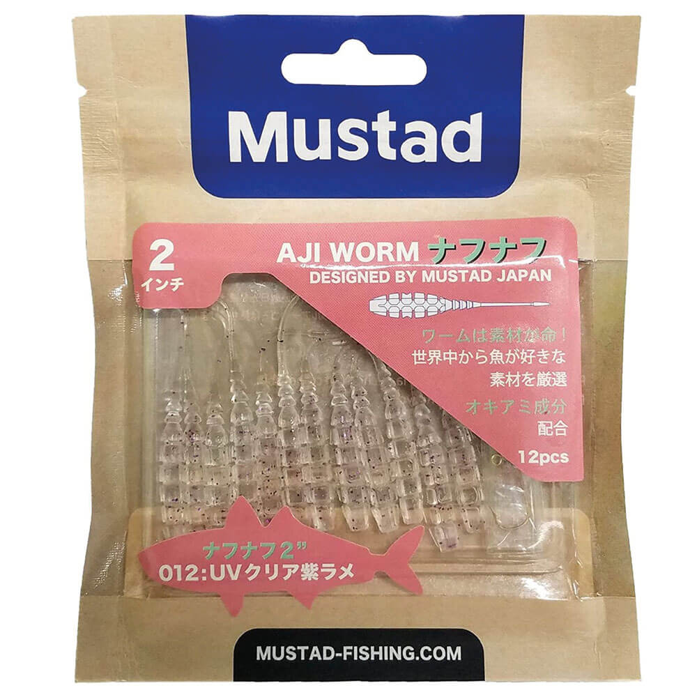 Mustad Aji Worm Naf-Naf Sahte Kurt - 012 - 5CM - 12Lİ