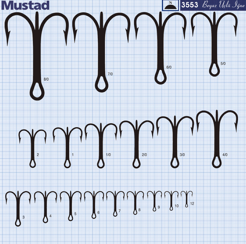 Mustad Olta İğnesi 3553 50li - Standart - NO:5