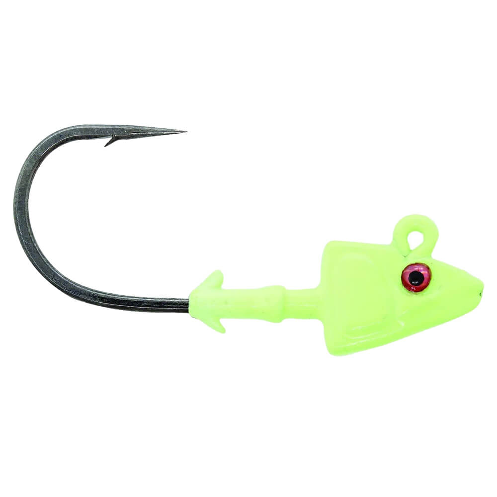 Mustad Sd824 Shad Jig Head - GG - GLOW GREEN - 10GR - 3LU - 3-0