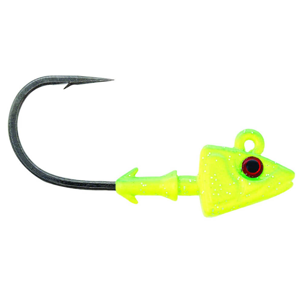 Mustad Sd824 Shad Jig Head - CH - CHARTREUSE - 14GR - 3LU - 4-0
